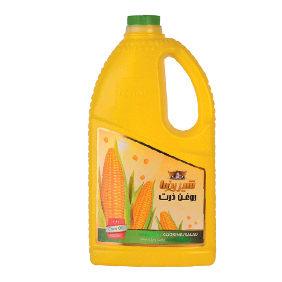 روغن ذرت شيررضا حجم 1.8 لیتر