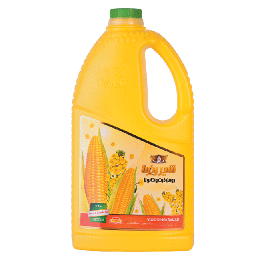 روغن ذرت و کانولا شیررضا حجم 1.8 لیتر