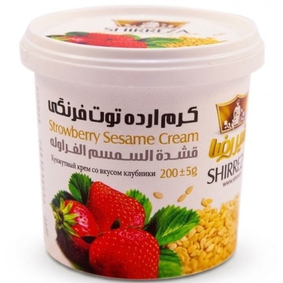کرم ارده توت فرنگی شیررضا 200 گرم