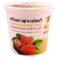 کرم ارده توت فرنگی شیررضا 400 گرم